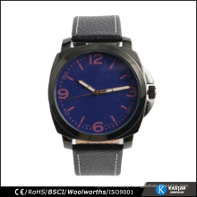 Men's luxury watch black leather wristband, the latest trendy watch